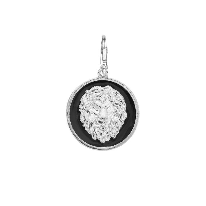 Black Lion Charm in Sterling Silver