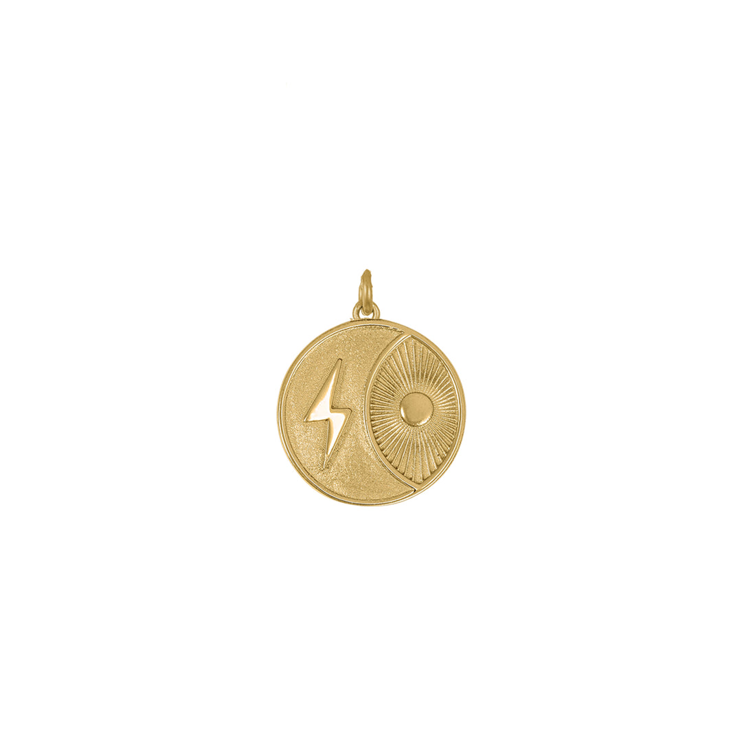 Petite Noir Lion Strength Charm in 18K Gold