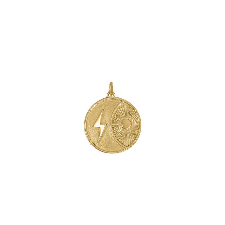 Petite Noir Lion Strength Charm in 18K Gold