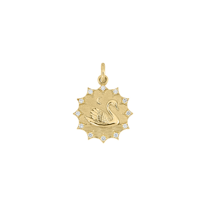 Diamond Swan Charm