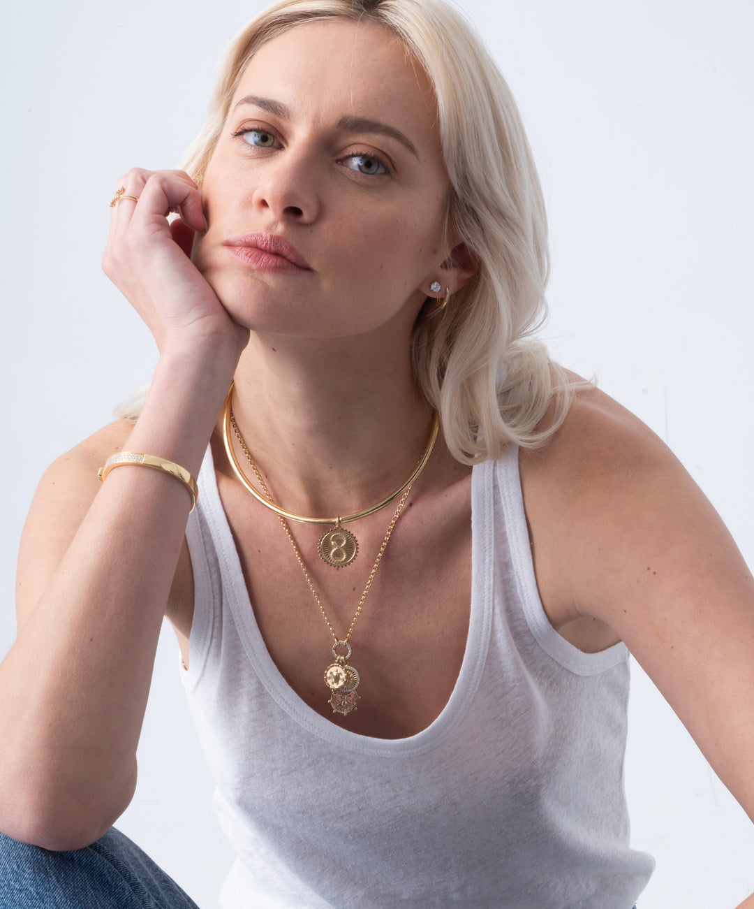 Bee, Mini Lion and Turtle with Rolo Diamond clasp chain
