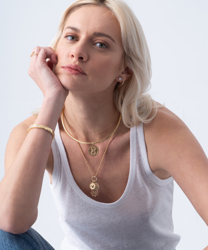 Bee, Mini Lion and Turtle with Rolo Diamond clasp chain