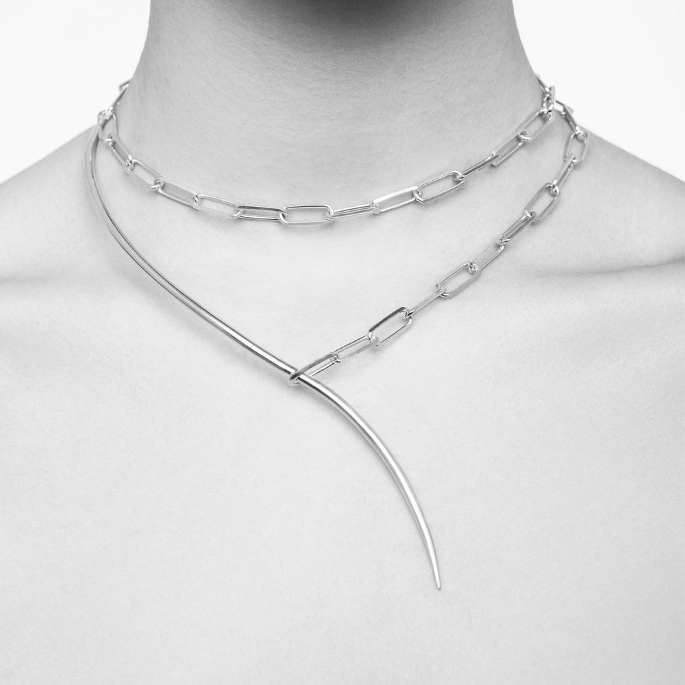 Haniotis Hellas_Dyname Necklace Choker - Eternal Waves Collection - Greek-inspired jewelry - Sterling Silver choker - Minimalist necklace - Greek mythology-inspired accessories - Ethically sourced materials - Timeless design - Statement jewelry - Elegant and versatile choker