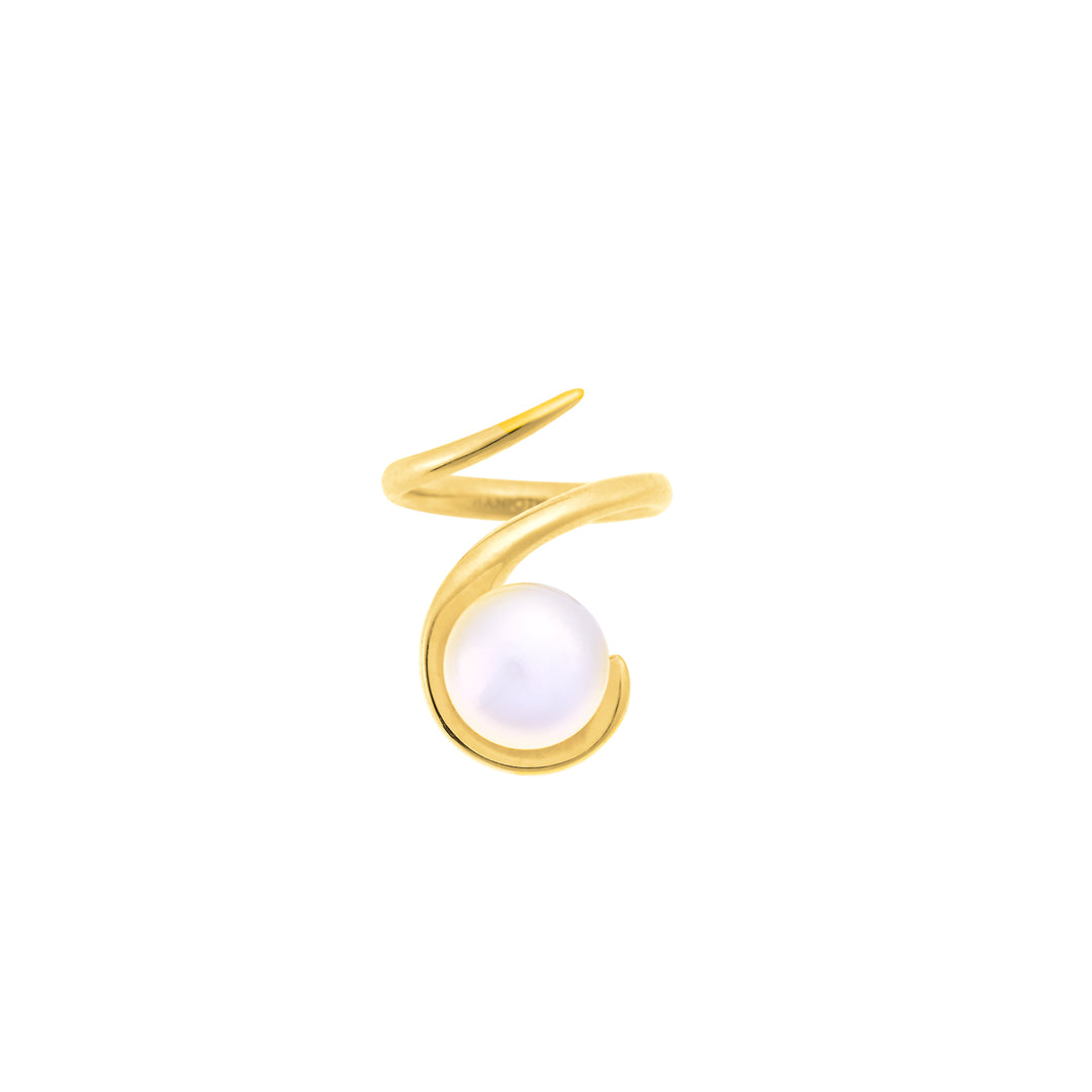 - "Complete Your Look with Galene Pearl Ring - Galene Pearl ring - Eternal Waves collection - Aegean Sea inspired - Greek mythology inspired jewelry - 14K gold ring - Reversible design - Freshwater pearl - Statement ring - Versatile accessory - Customizable styling - Ethically sourced materials - Lifetime guarantee - Haniotis Hellas jewelry - Timeless heirloom piece