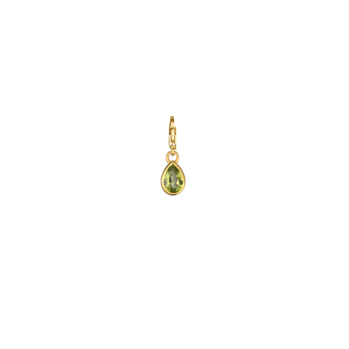 Pear Drop Charm in Solid Gold