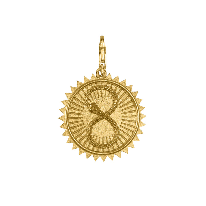 Ouroboros, Diamond Deer and Petite Pure Lion with Paperclip Diamond clasp chain in 18K Gold