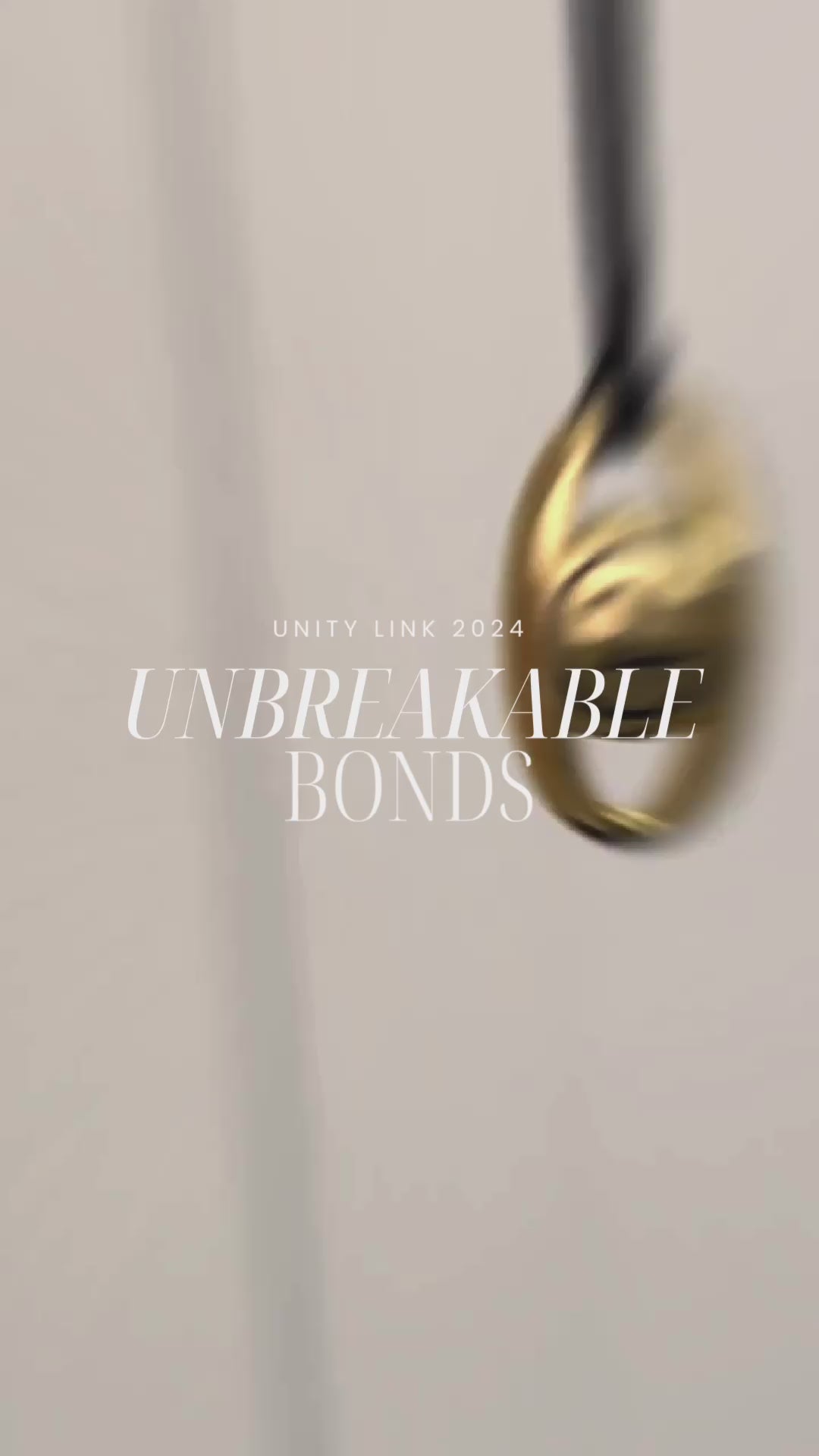 Unity Link Pendant Gold with black enamel