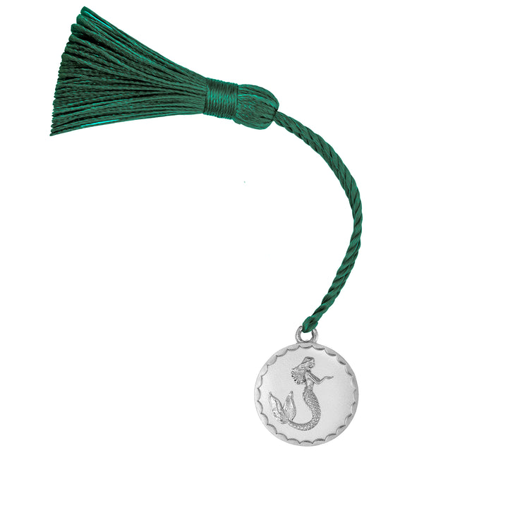 Mermaid Tassel Charm Silver