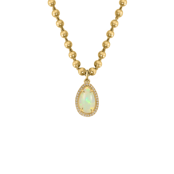 Pear shaped Opal Ball chain