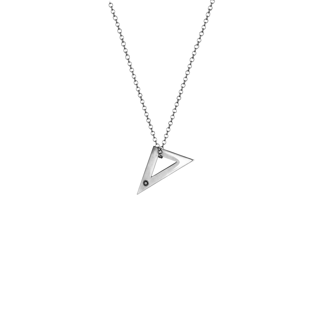 DOT triangle Pendant in Sterling Silver