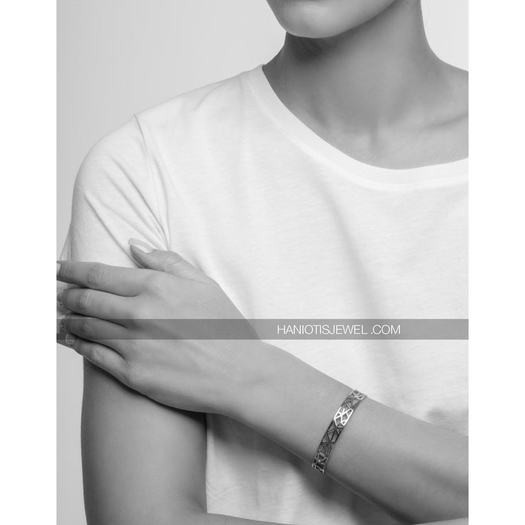 Illusion Mini Cuff Bracelet in Sterling Silver