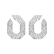 Illusion Polygon Earrings in Sterling Silver