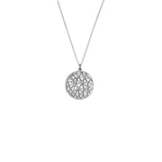 Illusion Medallion Necklace in Sterling Silver