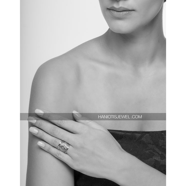 Illusion midi Ring in Sterling Silver