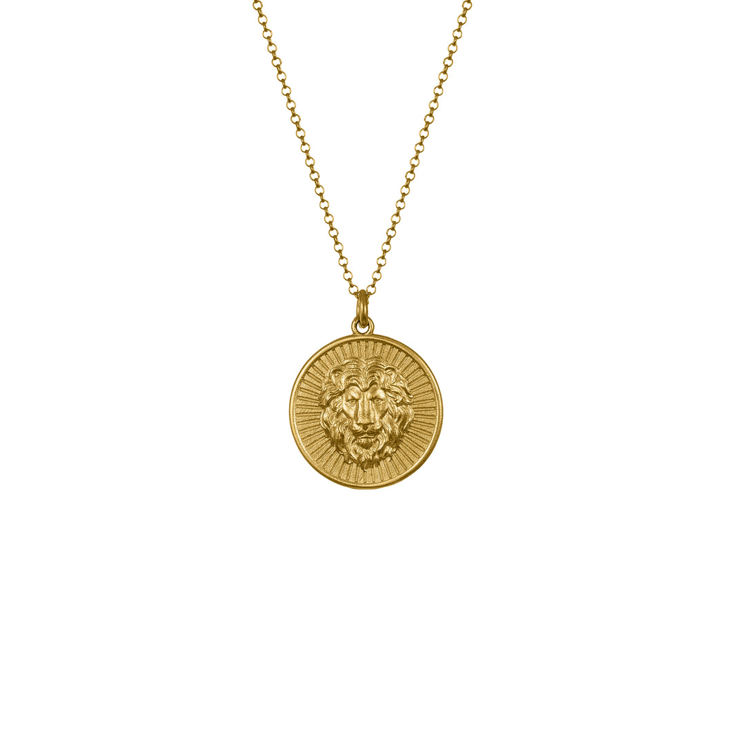 Discover strength and symbolism with the Lion Symbol Charm from Haniotis Hellas' Mythic Treasures collection. Crafted in Athens, Greece, this 14K gold charm features a lion representing power, while the stars, crescent moon, and evil eye signify new beginnings and protection. Combine it with other collection charms for a unique and captivating look."