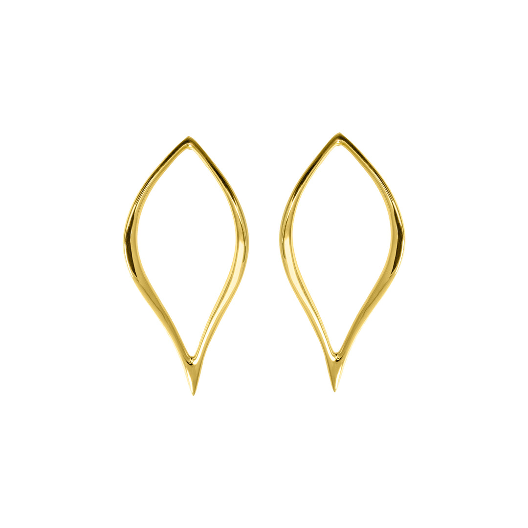 Crafted Perfection: The Ascra Earrings by Haniotis Hellas- Ascra Earrings - Eternal Waves collection - Greek mythology-inspired jewelry - Graceful gold earrings - Minimalistic jewelry design - Versatile earrings for day and night - Ethically-sourced jewelry - Timeless and sophisticated jewelry - Haniotis Hellas craftsmanship - Bridging past and future with elegant jewelry