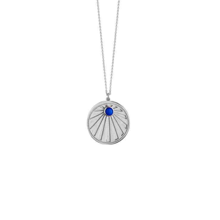 Lapis Sunset Pendant in Sterling Silver