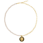 Black Lion Charm in Yellow Gold