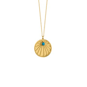 Turquoise Sunset charm in Yellow Gold