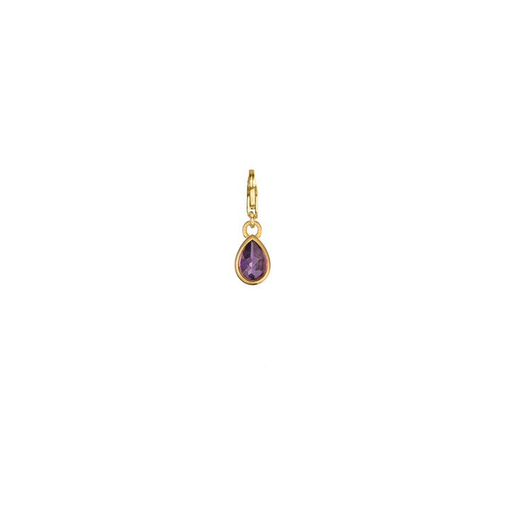 Pear Drop Charm in Solid Gold