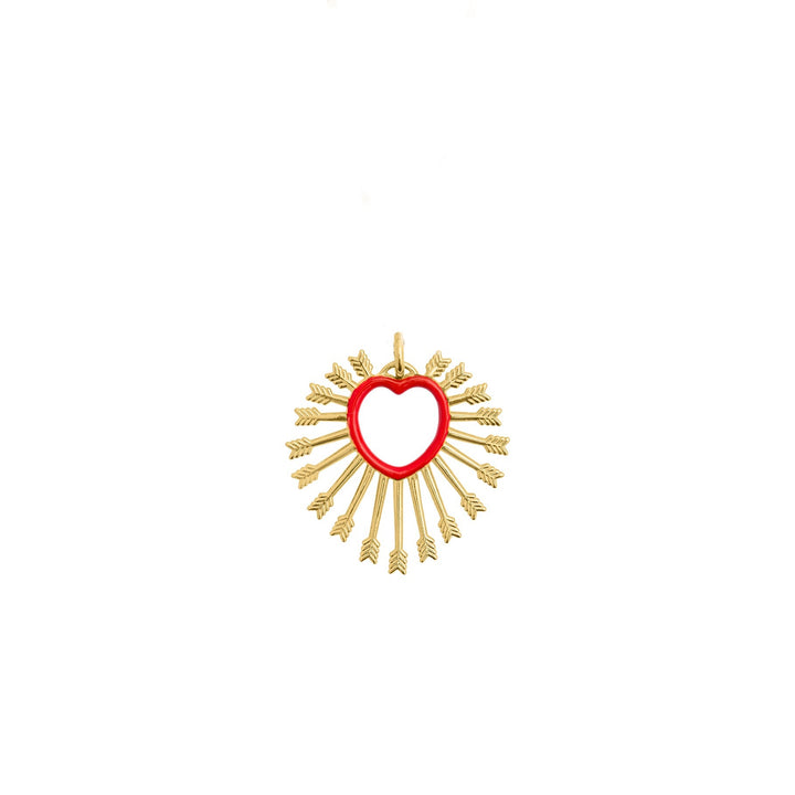 Lovestruck Charm with Red enamel in Solid Gold