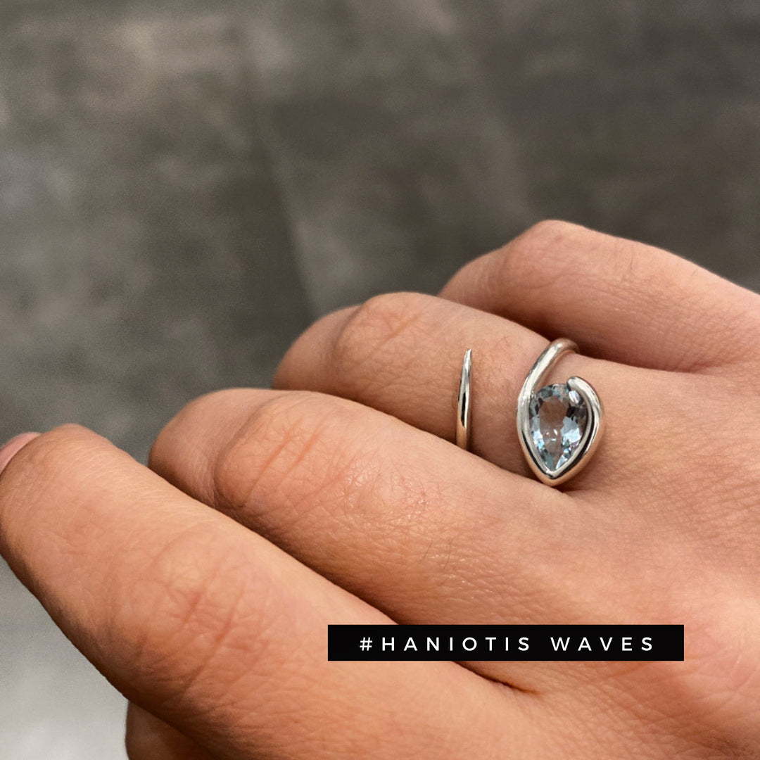 Lara Pear Ring in Sterling Silver