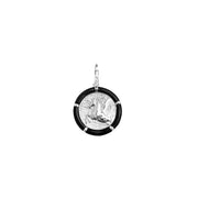 Black Pegasus Charm in Sterling Silver