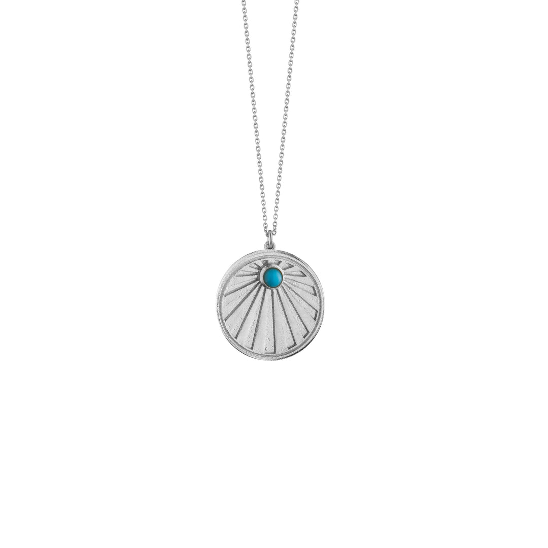Turquoise Sunset Pendant in Sterling Silver