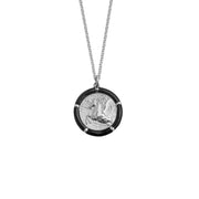 Black Pegasus Charm in Sterling Silver